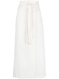 Federica Tosi юбка прямого кроя с завышенной талией и запахом