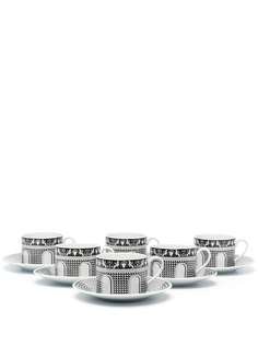 Fornasetti набор Facciata Quattrocentesca из шести чайных чашек