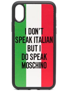 Moschino чехол для iPhone XS с надписью