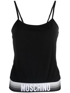 Moschino топ с логотипом