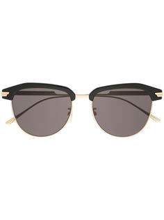 Bottega Veneta Eyewear солнцезащитные очки в D-образной оправе с логотипом