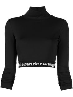 T By Alexander Wang укороченный топ с логотипом