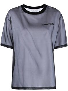 Alexander McQueen футболка с сетчатым слоем