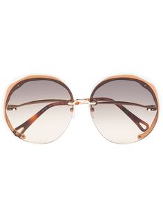 Chloé Eyewear солнцезащитные очки в массивной оправе