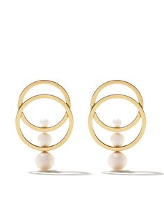 TASAKI серьги Cosmic Akoya из желтого золота с жемчугом