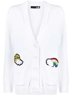Love Moschino кардиган на пуговицах с нашивками