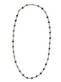 Sylva & Cie колье из желтого золота с бусинами из агата