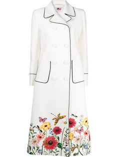 Ports 1961 двубортное пальто с цветочным принтом