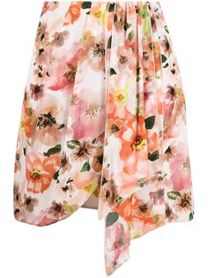 Patrizia Pepe юбка с цветочным принтом и драпировкой