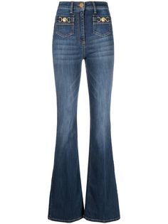 Elisabetta Franchi расклешенные джинсы с завышенной талией