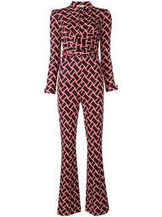 DVF Diane von Furstenberg комбинезон в стиле ретро с принтом