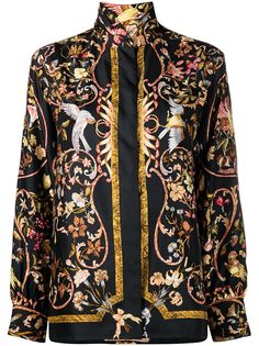 Hermès рубашка 1980-х годов с цветочным принтом