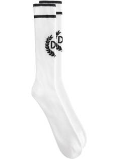 Dolce & Gabbana носки в рубчик с жаккардовым логотипом