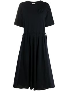 Moncler платье миди с короткими рукавами
