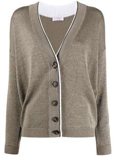 Brunello Cucinelli кардиган с длинными рукавами и декором Monili