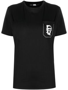 Karl Lagerfeld футболка Ikonik Graffiti с карманом