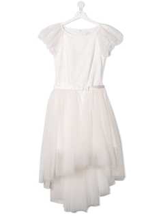 Monnalisa платье с асимметричным подолом из тюля