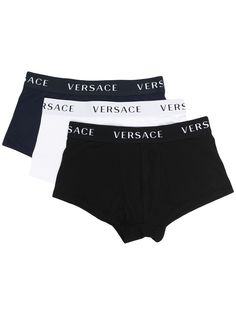 Versace комплект из трех боксеров с логотипом