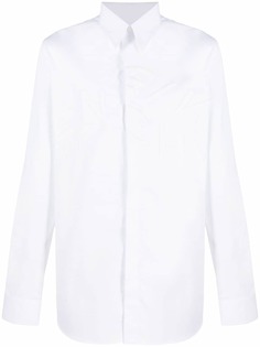 Givenchy рубашка с длинными рукавами и нашивкой-логотипом