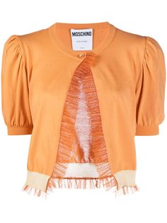 Moschino кардиган со вставками из тюля