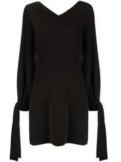 MSGM платье-трапеция с завязками на манжетах