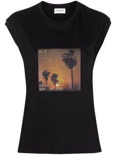Saint Laurent футболка VHS Sunset