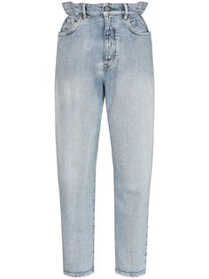 Miu Miu прямые джинсы с вышитым логотипом