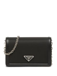 Prada мини-сумка с металлическим логотипом