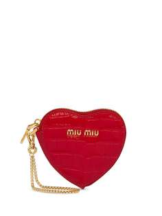 Miu Miu брелок в форме сердца с логотипом