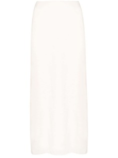 Prada юбка миди Slubbed Toile