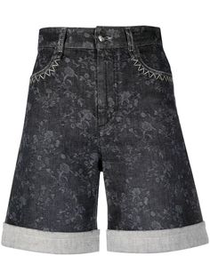 Chloé джинсовые шорты с цветочным принтом
