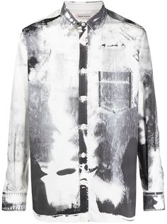 Alexander McQueen рубашка с выбеленным эффектом