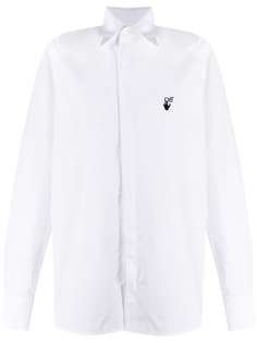 Off-White рубашка с логотипом Hand Off