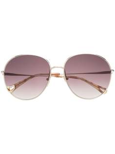 Chloé Eyewear солнцезащитные очки Aimée в круглой оправе