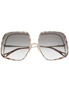 Chloé Eyewear солнцезащитные очки в массивной оправе