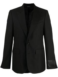 Givenchy однобортный пиджак с нашивкой-логотипом