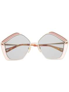 Chloé Eyewear солнцезащитные очки в массивной оправе