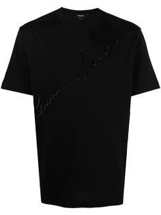 Versace футболка с вышитым логотипом