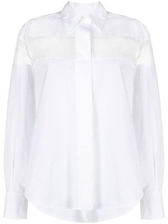 Valentino рубашка с длинными рукавами и прозрачными вставками