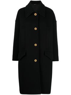 Givenchy однобортное пальто с тиснеными пуговицами