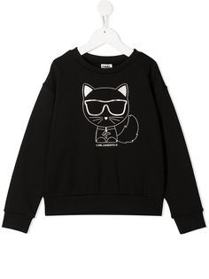 Karl Lagerfeld Kids толстовка с принтом Choupette