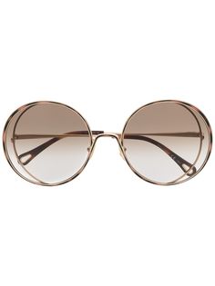 Chloé Eyewear солнцезащитные очки в массивной оправе