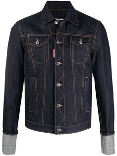 Dsquared2 джинсовая куртка с контрастной строчкой