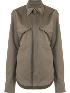 Dion Lee рубашка в стиле милитари с поясом
