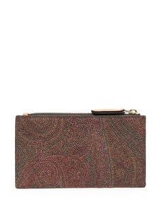 Etro кошелек на молнии с принтом пейсли
