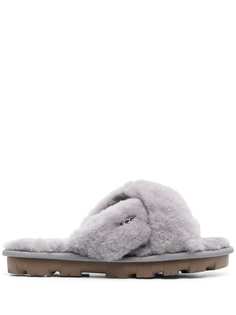 UGG пушистые шлепанцы