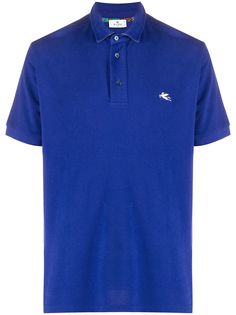Etro рубашка поло с вышитым логотипом