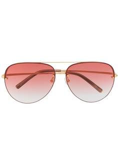 Linda Farrow солнцезащитные очки-авиаторы Clover