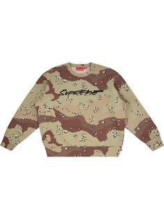 Supreme толстовка Futura с круглым вырезом и логотипом