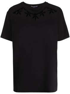 Ermanno Scervino футболка с воротником в технике кроше